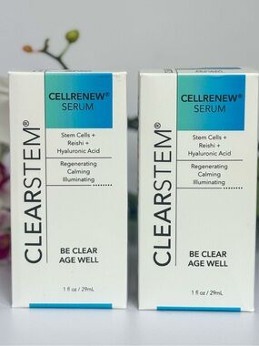 Clearstem CellRenew Serum (2 Pack) – 1 oz / 29 mL Each – New in Box –$136 Retail